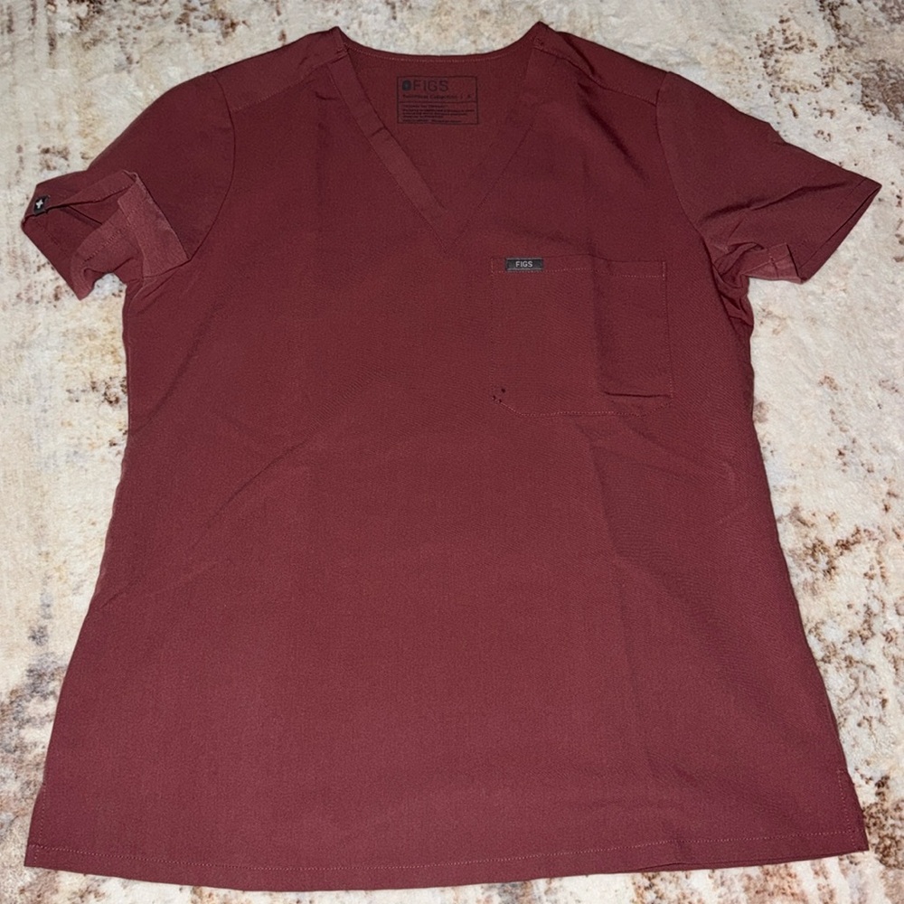 Figs scrub top (small) mauve